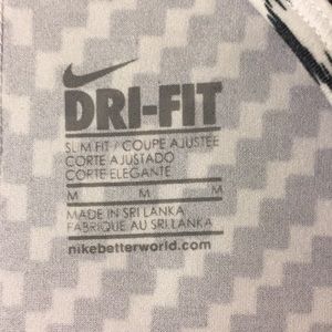 Nike Tops - Nike DryFit G87 black & white ikat racer back tank Nike Tops - Nike DryFit G87 black & white ikat racer back tank